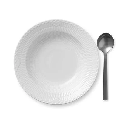 Royal Copenhagen White Fluted Half Lace Dyp Tallerken 4 Royal Copenhagen White Fluted Half Lace Dyp Tallerken - Bilde 2