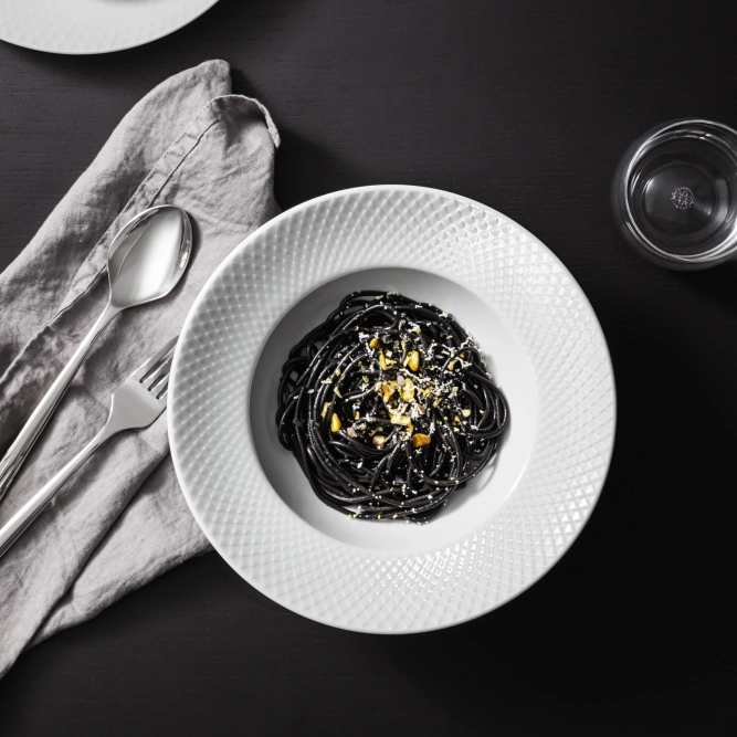 Lyngby Porcelæn Rhombe Dyp Tallerken Hvit 5 Lyngby Porcelæn Rhombe Dyp Tallerken Hvit - Bilde 3