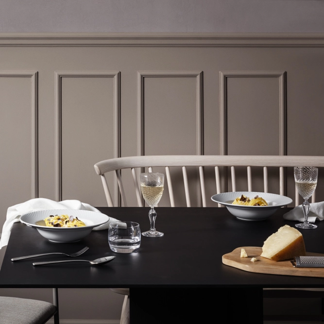 Lyngby Porcelæn Rhombe Dyp Tallerken Hvit 4 Lyngby Porcelæn Rhombe Dyp Tallerken Hvit - Bilde 2