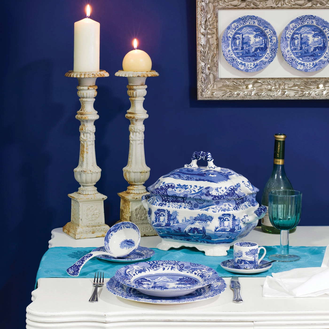 Spode Blue Italian Dyp Tallerken 4 Spode Blue Italian Dyp Tallerken - Bilde 2