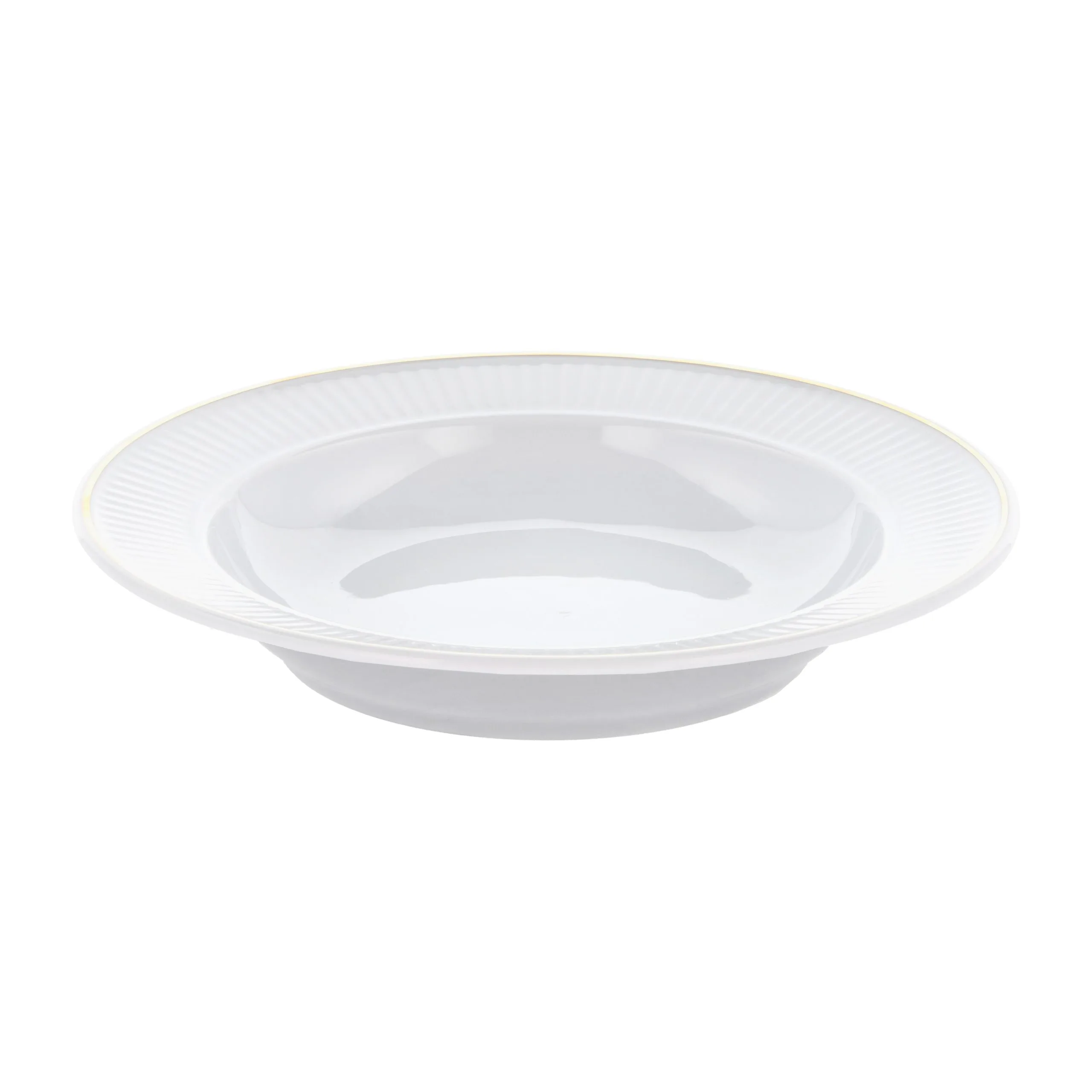 Pillivuyt Plissé Dyp Tallerken Med Gullkant Ø 22 Cm 3 Pillivuyt Plissé Dyp Tallerken Med Gullkant Ø 22 Cm